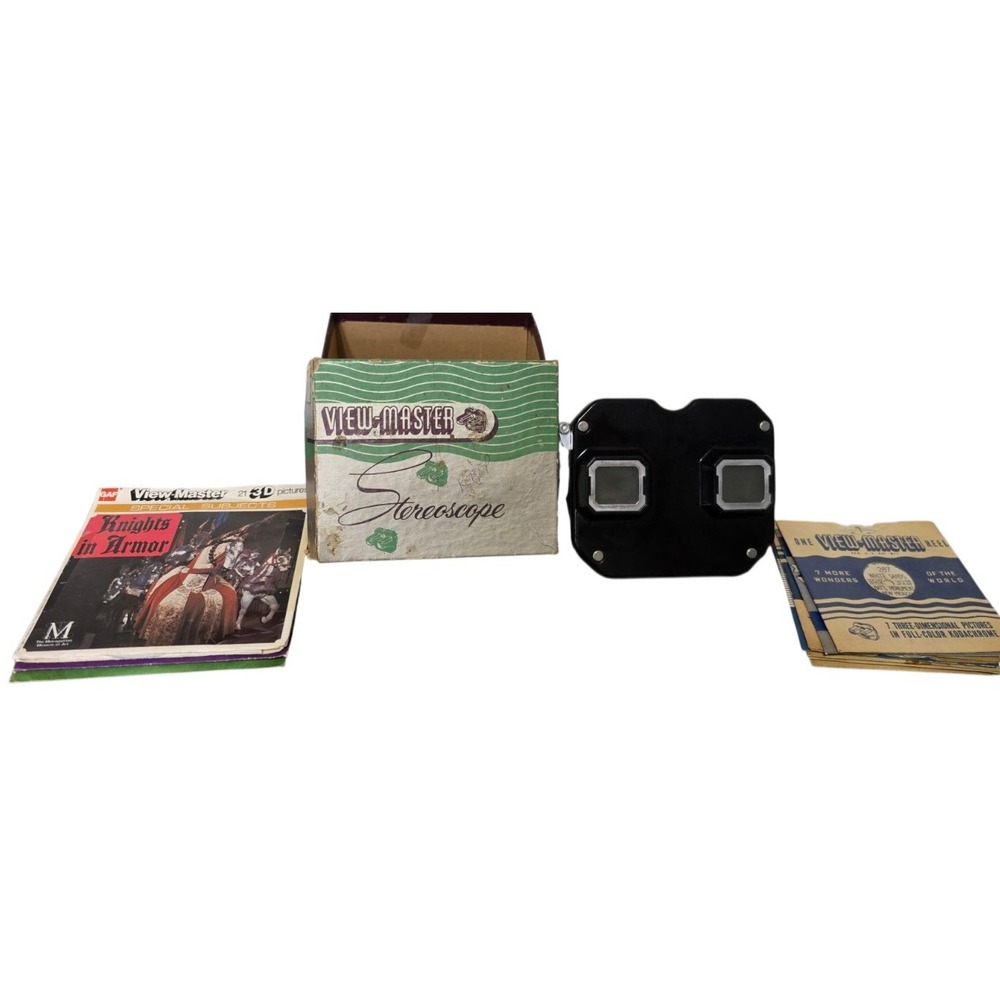 1960s-80s Sawyer's View Master 3-Dimension Model E  Original Box Flim 10 reels